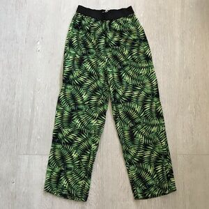 Zara Home Palm Leaf Print Wide Leg Flowy Pants